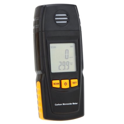 KKmoon Handheld Carbon Monoxide Meter with High Precision CO Gas Tester Monitor Detector Gauge 0-1000ppm GM8805