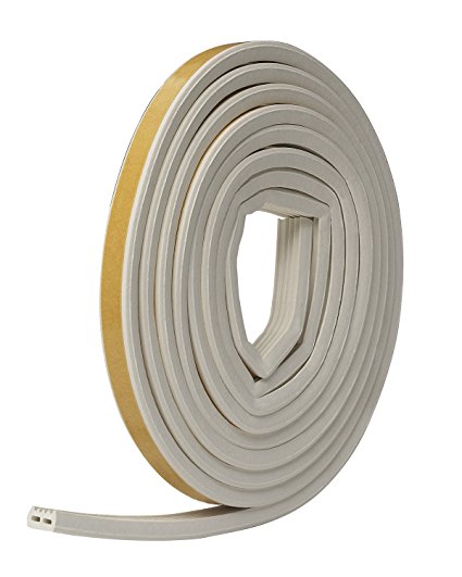 Frost King V27WA Extreme Rubber Weather-Strip Tape Cushioned Ribbed 1/2-Inch by 5/16-Inch by 10-Feet, White