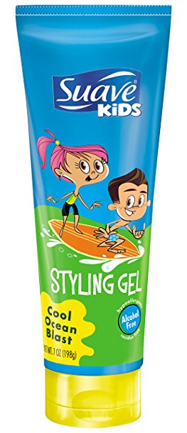 Suave Kids Styling Gel, Cool Ocean Rush 7 oz (Pack of 12)