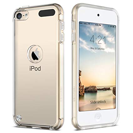 iPod 5 Case, iPod 6 Cases, BENTOBEN Ultra Slim Clear Full Protection Design Hard PC Back Soft Edge TPU Anti-Scratch Heavy Duty Shock Proof Protective Case for iPod Touch 5 and iPod Touch 6 - Clear