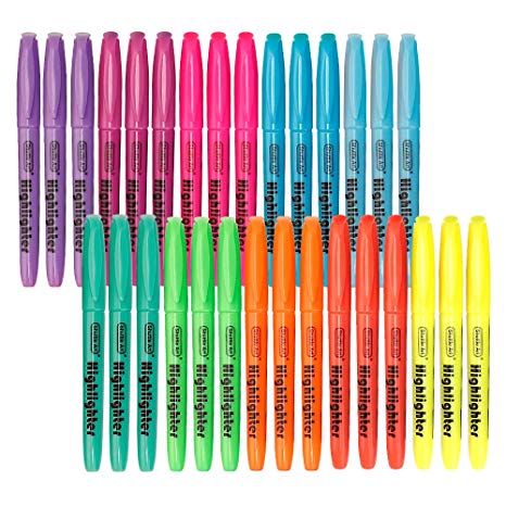 Highlighters, Shuttle Art 30 Pack Highlighters Assorted Colors, 10 Colors Chisel Tip Dry-Quickly Non-Toxic Highlighter markers for Adults Kids Highlighting in the Home School Office