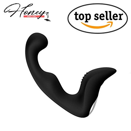 Honey Adult Play Boomerang Wireless Prostate Massager - Therapeutic Massage Wand, Medical Grade Silicone, Soft Personal Massager/Vibrator, 9 Vibration Modes, Rechargable