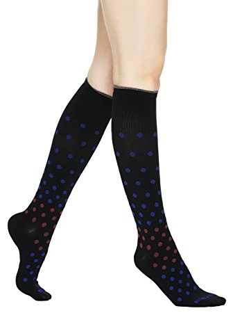 Buttons & Pleats Compression Socks Womens & Mens - Pair of Medical Grade 20-30 mmHg Graduated Sock Support Stockings - Ideal for Running & Athletic Wear, Pregnancy/Maternity, Flight & Travel