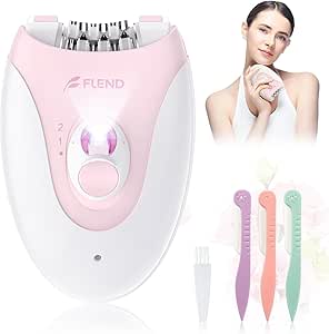 Epilateur Electrique Femme, Electrique Epilateur Femme Sans Fil Épilateur pour Visage des Femme, Épilateur Électrique pour Visage Bikini Jambes Bras Epilation Avec Lumière LED Epilateur Dépilatoire