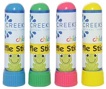 Sniffle Sticks Nasal Inhaler for Children (4 Pack) • Essential Oil Blend • Aromatherapy