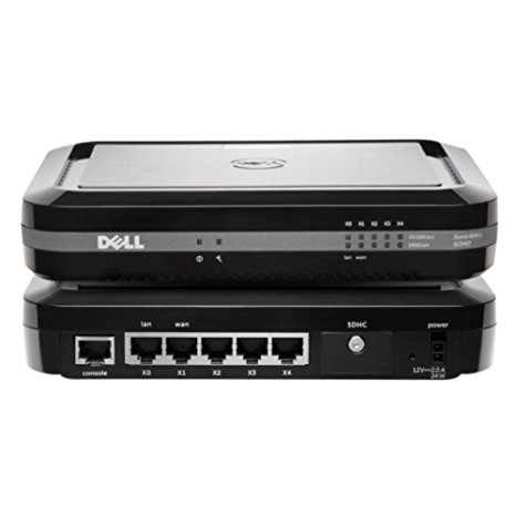 DELL SonicWALL SOHO Firewall Appliance - 2x400MHz cores, 5x1GbE interfaces, 512MB RAM, 32MB Flash (Hardware Only)