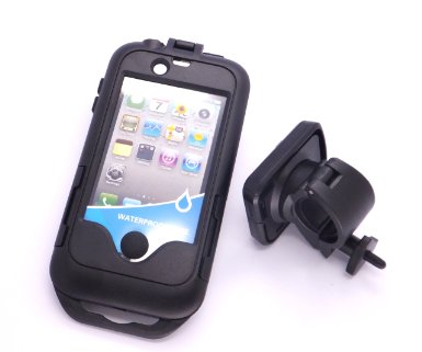 CyberTech Custom Fit, High Quality, Weather Proof Bicycle Bike Motorcycle Sport Mount Holder Case Cover for Apple iPhone 4/4S