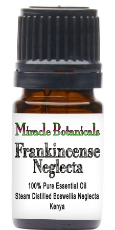 Miracle Botanicals Wildcrafted Frankincense Essential Oil - 100 Pure Boswellia Neglecta - Therapeutic Grade - Kenya 5ml