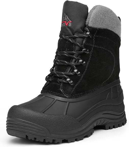 NORTIV 8 Men's Insulated Waterproof Winter Snow Boots