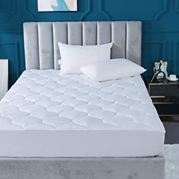 Decroom Cooling Queen Size Mattress Pad, Breathable Down Alternative Quilted Fitted Mattress Protector Cover with 18" Deep Pocket, 60x80Inches