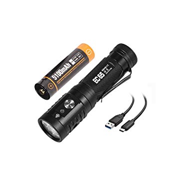 ACEBEAM EC65 EDC Flashlight High Lumens With Battery 4000 Lumens Cree LED USB Rechargeable Flashlight