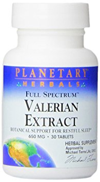Planetary Herbals Full Spectrum Valerian Extract Tablets, 30 Count