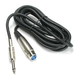 InstallerParts 25 Ft XLR 3P Female to 1/4" Mono Microphone Cable -- Professional Series -- Stage, DJ, Pro, Studio Sound Cable