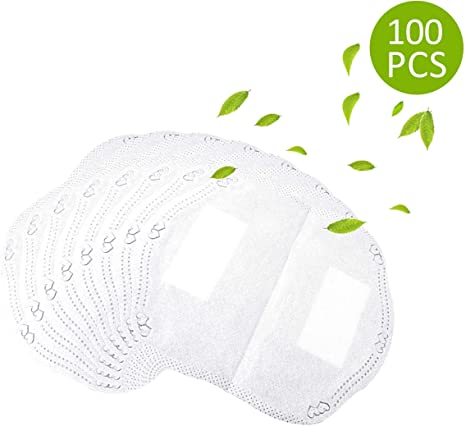 Replaceable Protective Filters, CLANDY Activated Carbon Filter Insert with Tape Dustproof Anti Haze Disposable 3 Layers Filter Adjustable Replaceable Breathing Anti Dust Pads (100PCS)