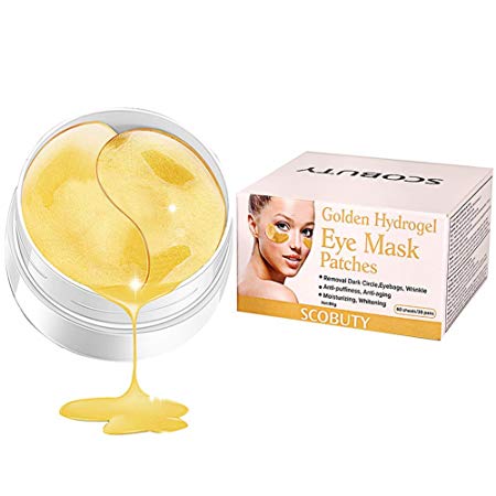 Collagen Eye Mask under eye mask Gold Eye Treatment Mask Eye Pads Eye Patches With Anti-aging and Wrinkle Care, Help Reduce Dark Circles and Puffinessfor Women & Men(30 Pairs)