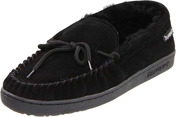 BEARPAW Men's Moc II Moccasin, 9.5 M US, Black