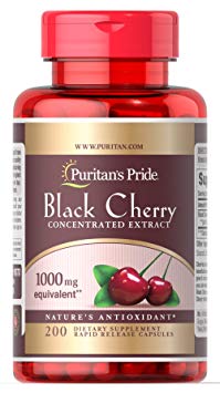 Puritan's Pride Black Cherry 1,000 mg -200 Capsules