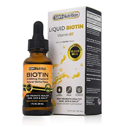 MAX Absorption Biotin Liquid Drops, 10000mcg of Biotin Per Serving, 60 Serving, No Artificial Preservatives, Vegan Friendly, Supports Healthy Hair Growth, Strong Nails and Glowing Skin, Made in USA