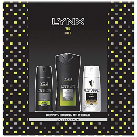 Lynx  You Trio Men's Gift Set with Body Wash, Body Spray and Anti-Perspirant - Gift Set for Him