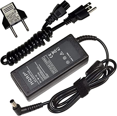 HQRP 19V AC Adapter Compatible with Samsung BN44-00837A A6619_FSM UN32J5205 UN32J5205AFXZA UN32J5205AF UN32J525DAF LED HDTV TV Power Supply Cord Adaptor   Euro Plug Adapter