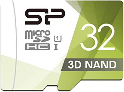 Silicon Power 32GB 3D NAND High Speed MicroSD Card with Adapter (SP032GBSTHBU1V1GJA)