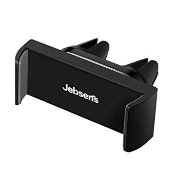 Jebsens Car Phone Mount, CA06 Air Vent Phone Holder with Dual Clips, Compatible with iPhone Xs Max XR X SE 8 8P 7 7 Plus, Samsung Galaxy S8 Edge S9  S10, Nexus (Black)