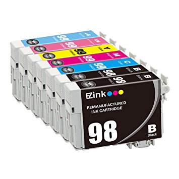 E-Z Ink (TM) Remanufactured Epson 98 99 Ink Cartridge Replacement (2 Black, 1 Cyan, 1 Magenta, 1 Yellow, 1 Light Cyan, 1 Light Magenta) 7 Pack for Artisan 700 710 725 730 800 810 835 837 Printer