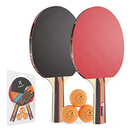 Rymora Table Tennis 2 Player Set (2 Bats and 3 Balls) (Perfect for School, Home, Sports Club, Office)