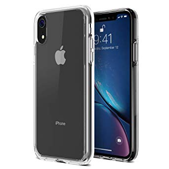 iPhone XR Case, Trianium Clarium Case Compatible Apple iPhone XR (2018)[6.1" ONLY] TPU Cushion Protection Hybrid Rigid Clear Back Cover [ Work w/Most Screen Protector] - Clear