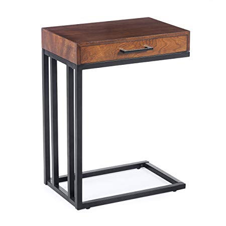 Versatile Drake C-Table with Drawer in Espresso