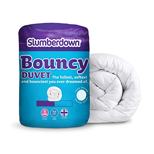 Slumberdown Bouncy 10.5 Tog Duvet, Microfibre, White, Double