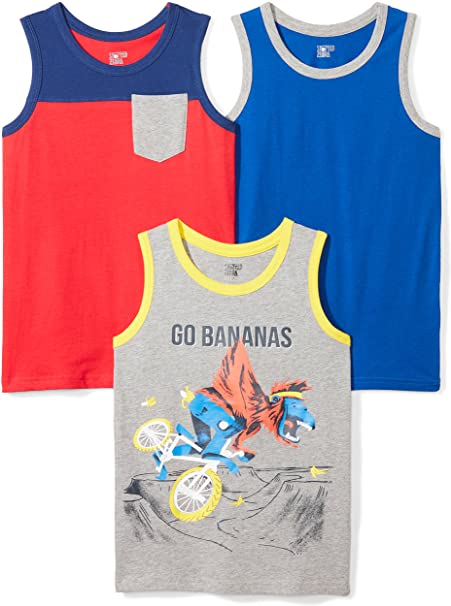 Amazon Brand - Spotted Zebra Boys' Sleeveless Tank Tops