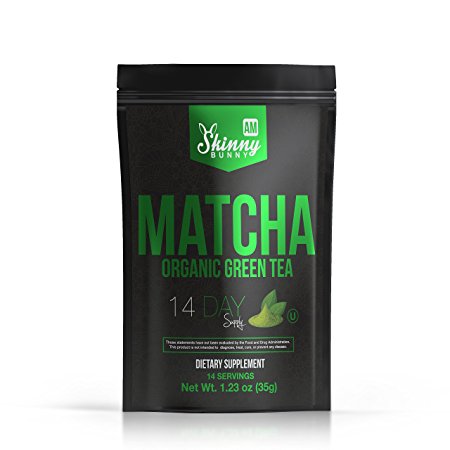 Skinny Bunny AM Tea Weight Loss & Detox Tea: Manage Weight, Support Immune System, Healthy Cleanse & Promote Health with Antioxidants (Matcha Green Tea AM - 14 Day Supply)