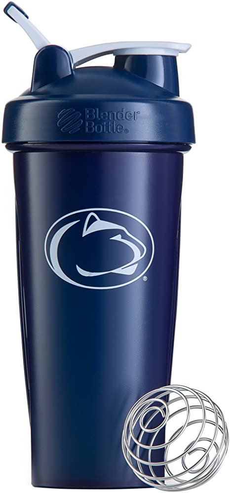 BlenderBottle Collegiate Classic 28-Ounce Shaker Bottle, Penn State University Nittany Lions - Blue/White