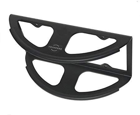 4Bumpers® Prime  The Best Solid Steel License Plate Frame Parking Bumper Protector (Black)