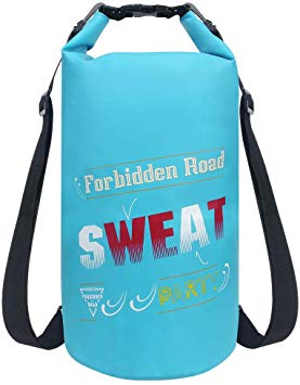 Forbidden Road Waterproof Dry Bag 2L / 5L / 10L / 15L / 20L Roll Top Sack Bag for Kayaking Boating Camping Long Adjustable Shoulder Straps Included (8 Colors)