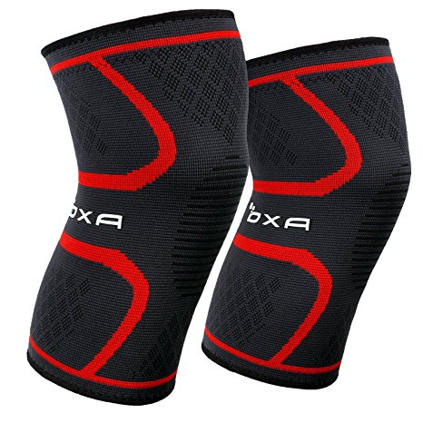 OXA Knee Sleeves 1 Pair Sports Support for Running, Jogging, Biking, Powerlifting, Workout, Walking, Hiking, Joint Pain Relief, Arthritis and Injury Recovery
