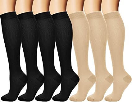 arteesol Compression Socks for Women & Men, Support Socks Knee High Stockings Sport Socks fit for Travel Running Flight