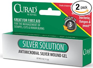 Curad Silver Solution Antimicrobial Gel  5 oz Pack of 2