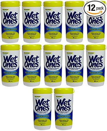 Wet Ones Citrus Scent Antibacterial Moist Wipes 40 ct (Pack of 12)
