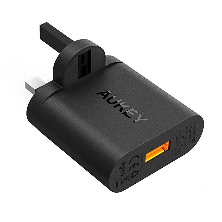 AUKEY Quick Charge 3.0 USB Wall Charger 19.5W fast charger for iPhone, iPad, HTC, LG, SONY and More