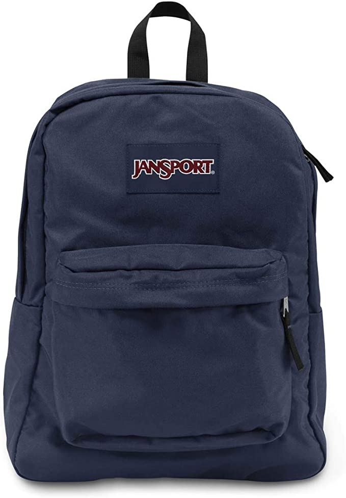 JanSport, Superbreak Backpack, Navy Blue, One Size.