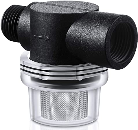 Water Pump Strainer Filter, RV Replacement 1/2 Inch Twist-On Pipe Strainer Compatible with WFCO or Shurflo Pumps