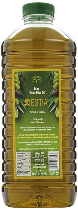 Estia Extra Virgin Olive Oil, Greek, 3 Liters