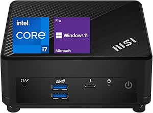 MSI Cubi B0A8 Premium Compact Desktop - 12th Gen Intel i7-1255U Processor, 16GB RAM, 512GB SSD, Wi-Fi 6, Windows 11 Pro, Support 4K@60Hz Triple Display for Home/Office/Gaming