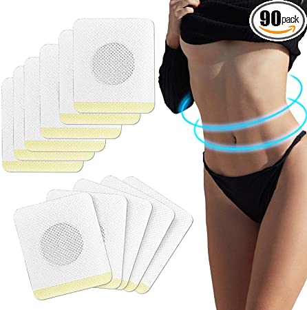 Voronajj Mugwort Belly Sticker, 90Pcs Natural Wormwood Essence Belly Sticker, Moxa Hot Moxibustion Navel Wormwood Sticker