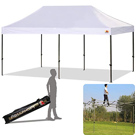 ABCCANOPY 30 Colors Pop up Canopy 10 X 20-Feet Commercial Instant Canopy Kit Ez Pop up Canopy,Bonus Carrying Bag (10x20 White)