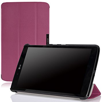 MoKo LG G Pad 8.0 Case - Ultra Slim Lightweight Smart-shell Stand Case for LG G Pad 8.0 inch Android Tablet, PURPLE(Will NOT fully compatible with 2015 G Pad F 8.0 V495 and V496)