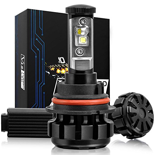 NINEO LED Headlight 9007 (Hi/Lo) Bulbs Conversion Kit w/ Clear - 80W 6K 7,200Lm CREE - 3 Yr Warranty
