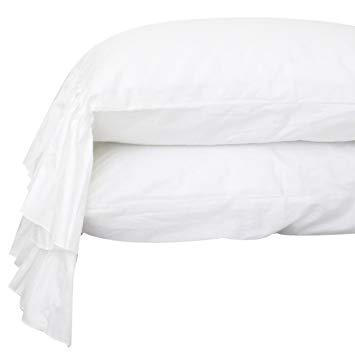 Queen's House White Pillowcases King Size Set of 2-Style G